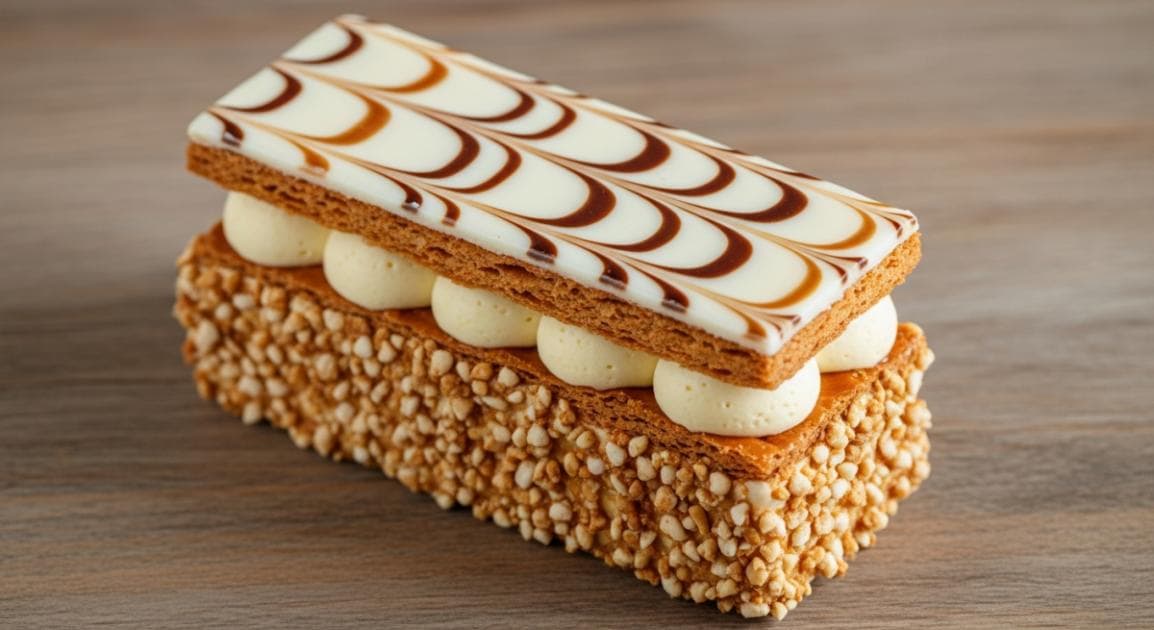 Mille-feuille Classique : L'Élégance Croustillante au Cœur Crémeux