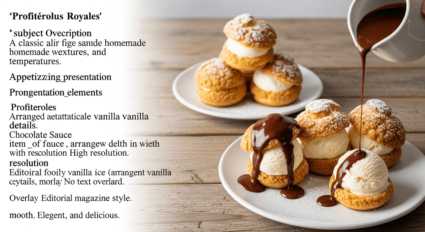 Profiteroles Royales : L'Élégance Classique d'un Dessert Français